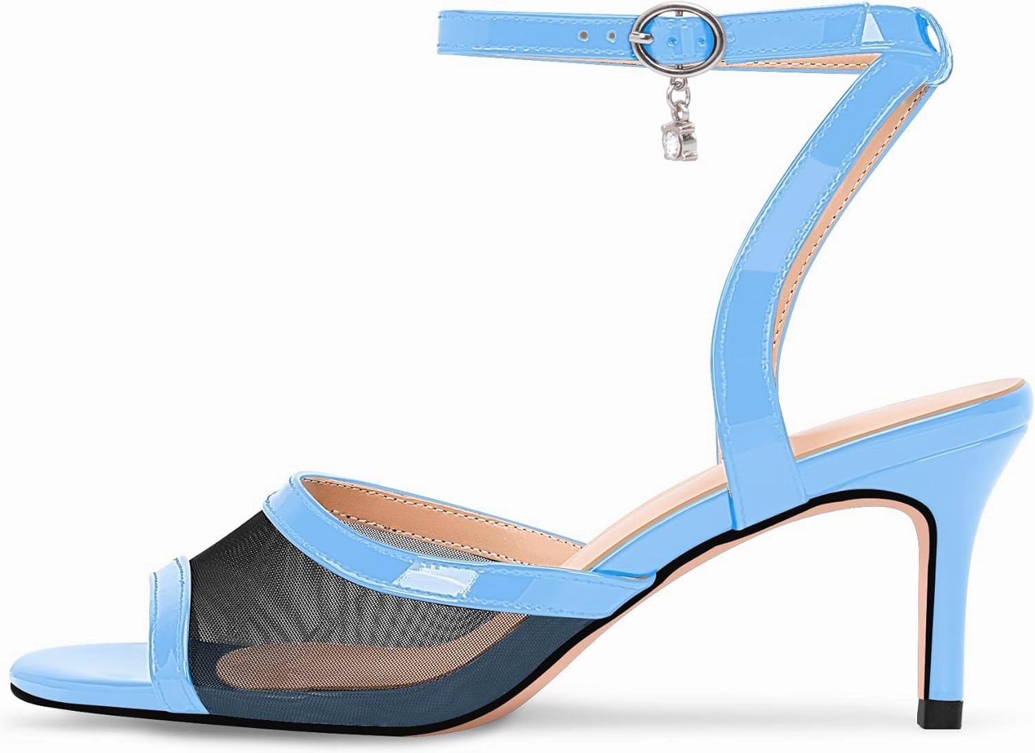 100FIXEO Women's High Heel Sandals - Fashionable Silver Open-Toe Summer Shoes for Weddings, Parties, Office & Evening Events