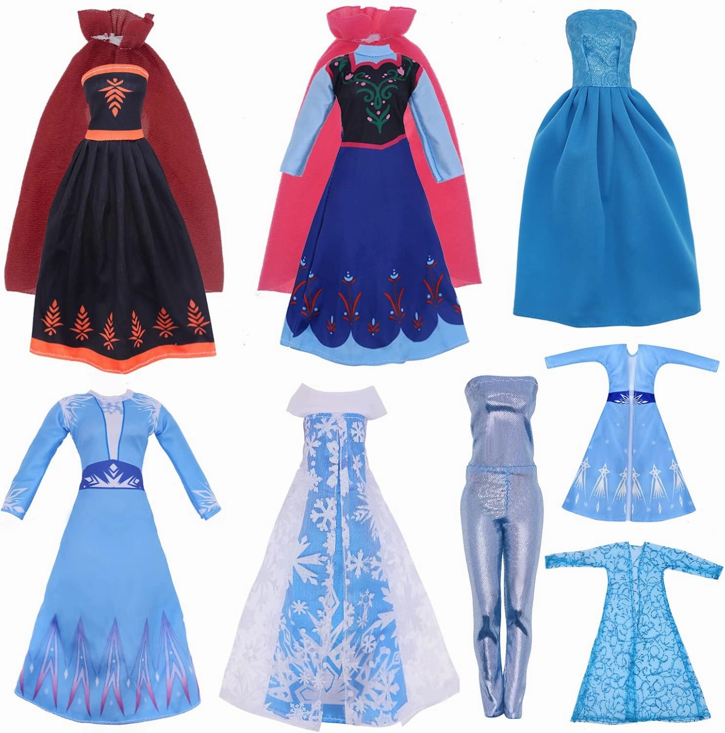 11.5 inch Doll Clothes - Toys for Girls, Snow Dress for 11.5 inch Doll Clothes - Doll 6 Sets Classic Dresses - Doll Party Gown Girls Gift