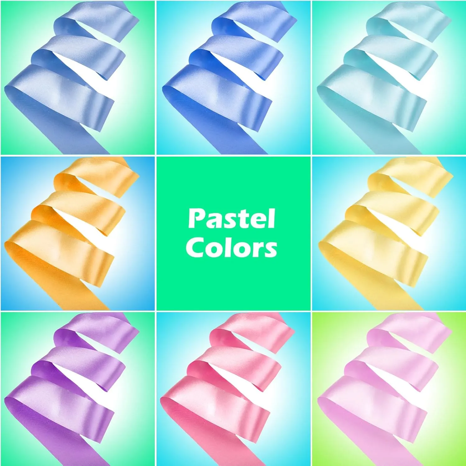 16PCS Pastel Rainbow Gymnastics Dance Ribbons Party Favors Decorations for Kids, Kids Twirling Ribbon Stick Goodie Bag Stuffers for Girls Unicorn Princess Ice-cream Butterfly Birthday Party