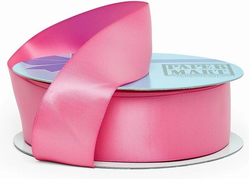 1 1/2" X 50 Yards Hot Pink Double Face Satin Ribbon