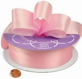 3/8" X 100 Yards Baby Pink Double Face Satin Ribbon