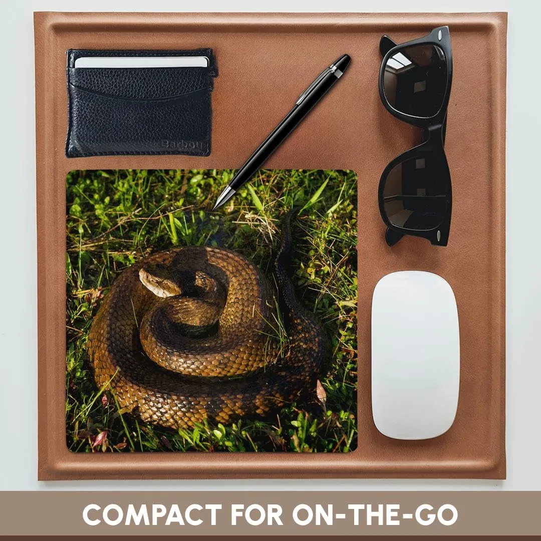 3D Rose "Cottonmouth Or Water Moccasin Barrier Islands Georgia USA" Matte Finish Mouse Pad - 8 x 8" - mp_230582_1
