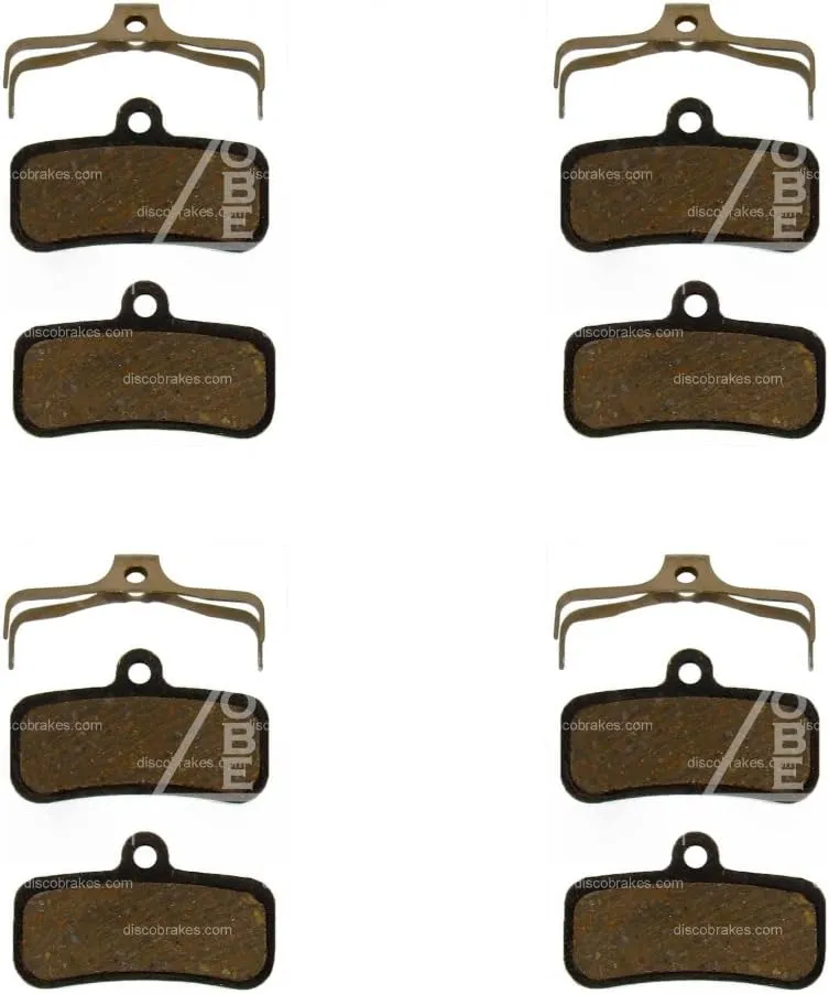 4 Pairs of Pads Compatible with TRP 4-Pot Disc Brake Systems, Pads Compatible with TRP G-Spec Trail SL, Slate T4, Quadiem, Semi-Metallic Compound, 4-Piston Disc Brakes