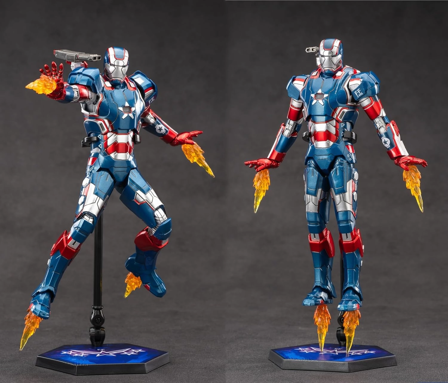 7 inch Ironpatriot Action Figure-All Joints Movable Exquisite Painting with Lots of Accessories Collectable Ironman Toy(1/10 Scale)