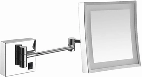 8-Inch Wall Mount Makeup Mirror, 3X Magnification, 360 Degree Swivel Rotation, Extendable Arm (Color : Silver, Size : USB)