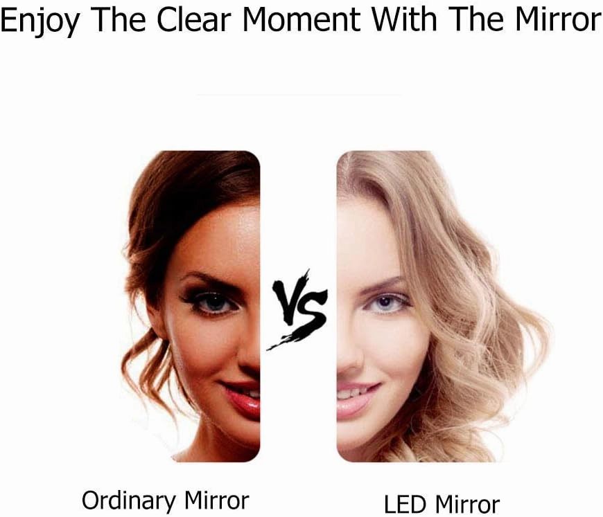 8-Inch Wall Mounted Makeup Mirror, Makeup Mirror with LED Lights Touch Screen, Single-Sided, 360 Degree Swivel, Hardwired, Extendable Arm, Round, for Bathroom(Silver,10x)