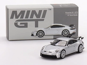 911 (992) GT3 GT Silver Metallic Limited Edition to 3600 Pieces Worldwide 1/64 Diecast Model Car by True Scale Miniatures MGT00390