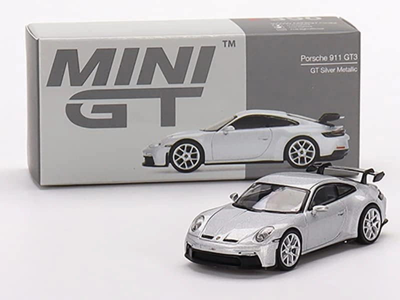 911 (992) GT3 GT Silver Metallic Limited Edition to 3600 Pieces Worldwide 1/64 Diecast Model Car by True Scale Miniatures MGT00390