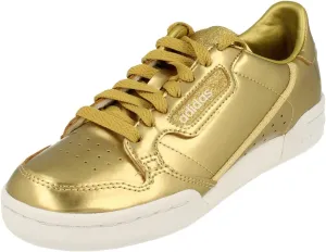adidas Continental 80 Womens Trainers Sneakers (UK 3.5 US 5 EU 36, Gold Metallic White FW5475)