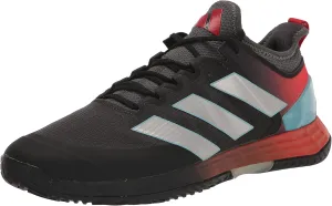 adidas Men's Adizero Ubersonic 4 Tennis Shoe, Grey/Silver Metallic/Better Scarlet, 13