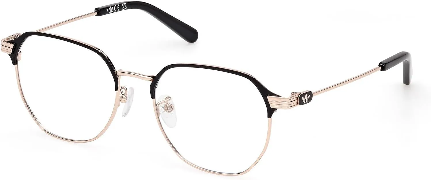 Adidas Originals Eyeglasses OR 5113 -D Asian fit 005 Matte Black, Shiny Rose Gol