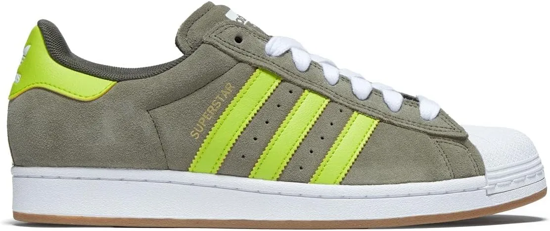Adidas Superstar ADV Shoes - Olive Strata/Yellow/Gold Metallic - 10.5