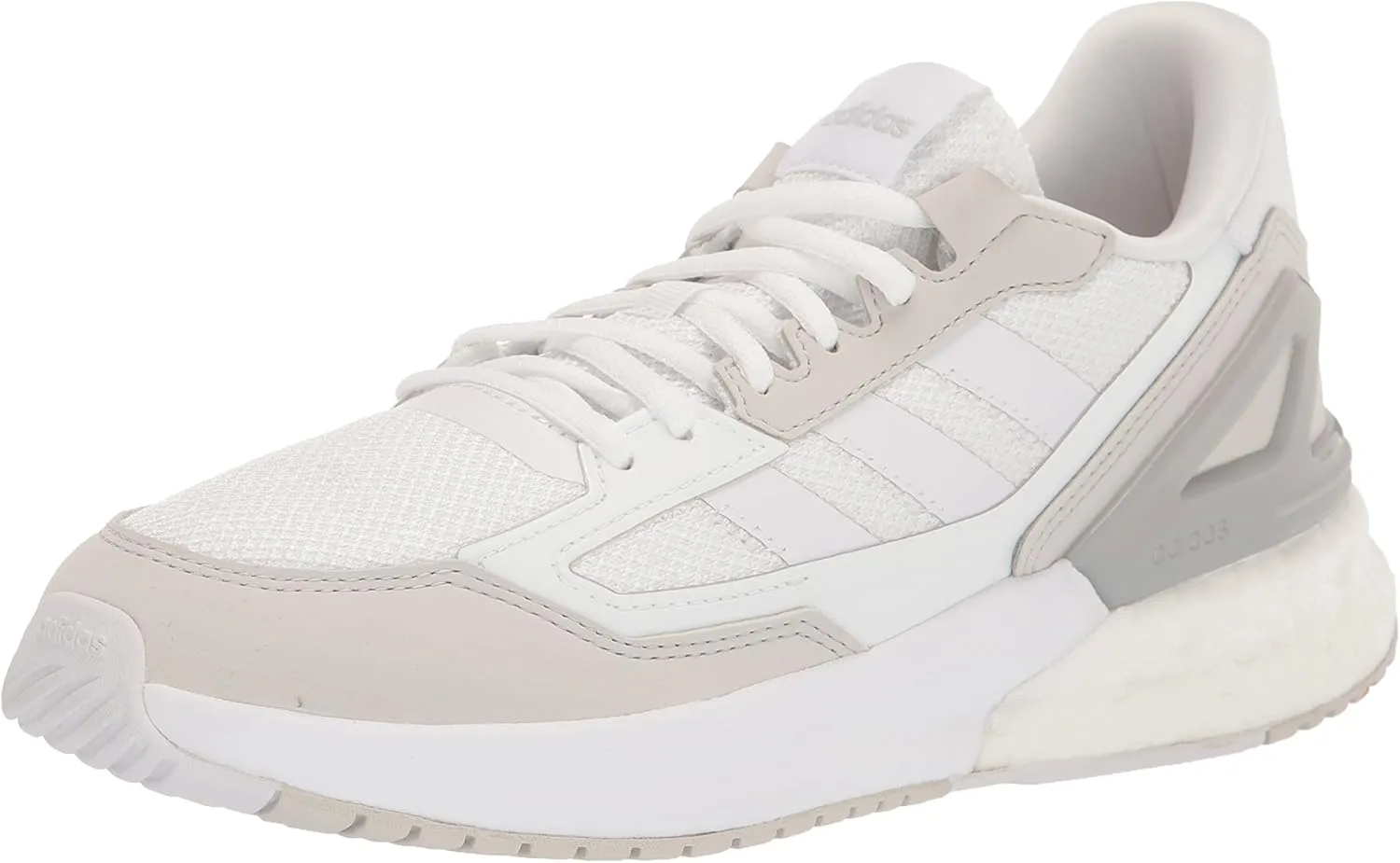 adidas Women's Nebzed Super Running Shoe, White/White/Silver Metallic, 7
