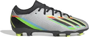 adidas X SPEEDPORTAL.3 FG J (Silver Metallic/Core Black/Solar Yellow, US Footwear Size System, Big Kid, Numeric, Medium, 4)