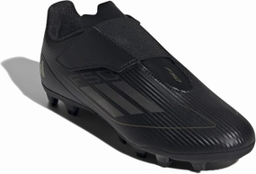 adidas Kids F50 Club Firm Multi Ground Hook-and-Loop Sneaker, Black/Iron Metallic/Gold Metallic, 10 US Unisex Toddler