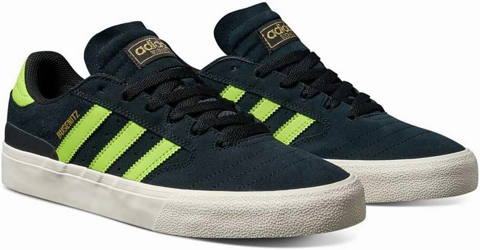 adidas Men's Busenitz Vulc Ii Shoes - Core Black/Solar Slime/Gold Metallic, 9.0