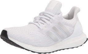 adidas Men's Ultraboost 4.0 DNA Running Shoe, White/Silver Metallic/Black, 4