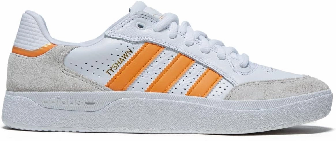 Adidas Tyshawn Low Shoes - White/Crystal White/Gold Metallic - 11.0