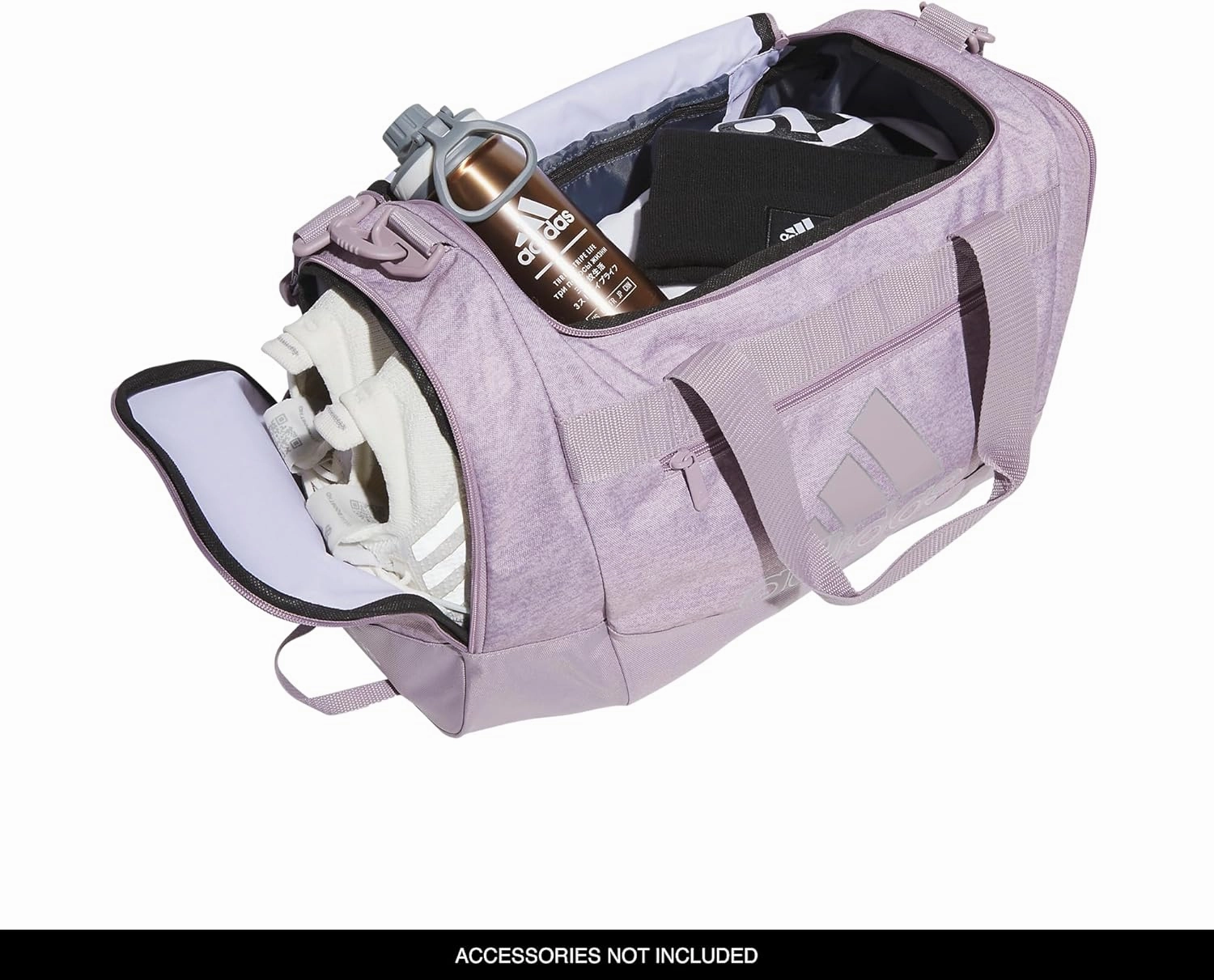 adidas Unisex Adult Defender 4.0 Duffel Bag, Discontinued, Jersey Preloved Fig Light Purple/Preloved Fig Purple/Silver Metallic, Small (38L)