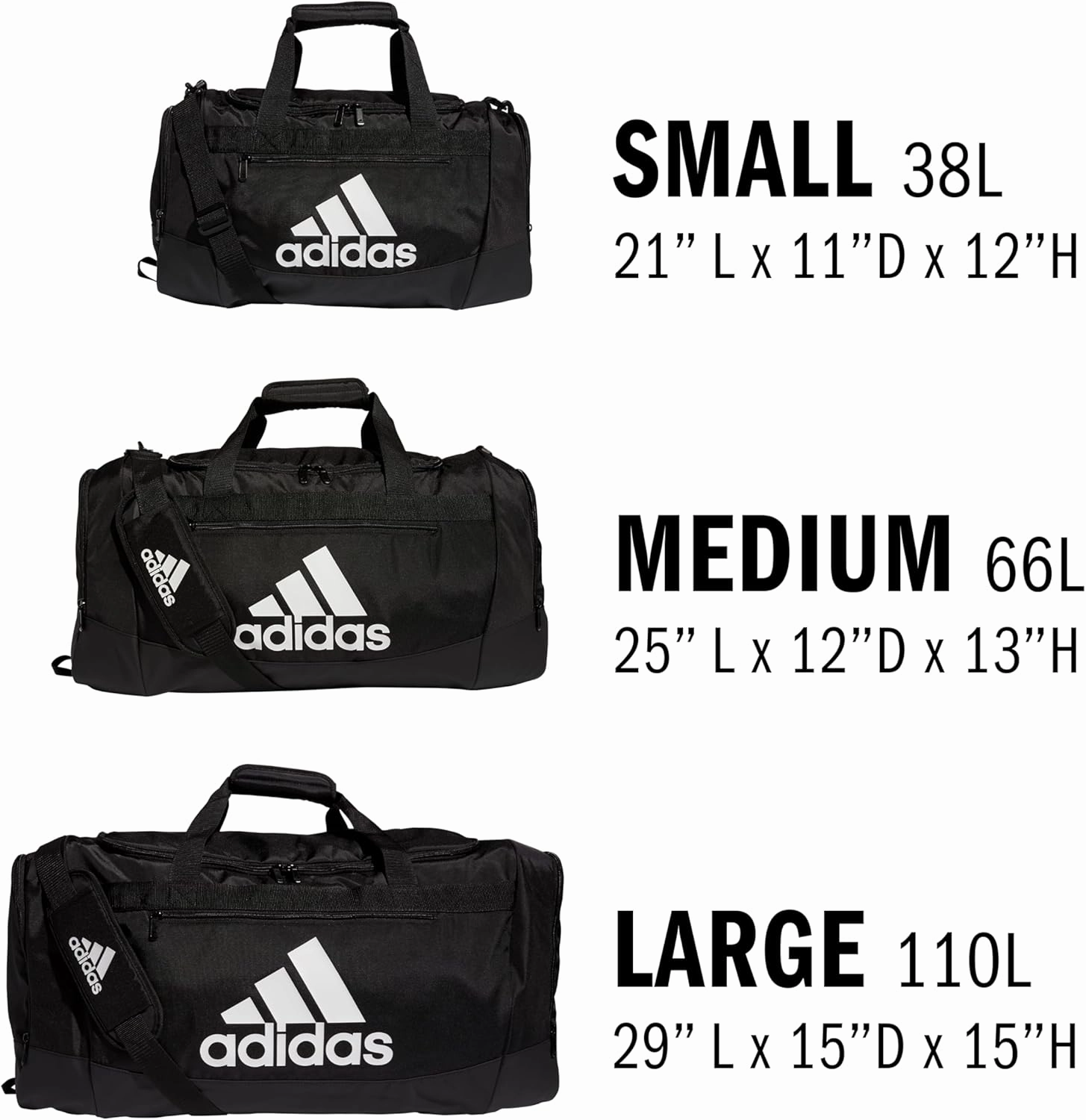 adidas Unisex Defender 4.0 Gym Duffel Bag for Men and Women, Black/Gold Metallic, Small (38L)