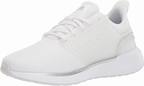adidas Women's EQ19 Running Shoe, White/White/Silver Metallic, 8