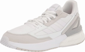 adidas Women's Nebzed Super Running Shoe, White/White/Silver Metallic, 9.5