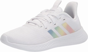 adidas Women's Puremotion Running Shoes, White/White/Silver Metallic, 9.5