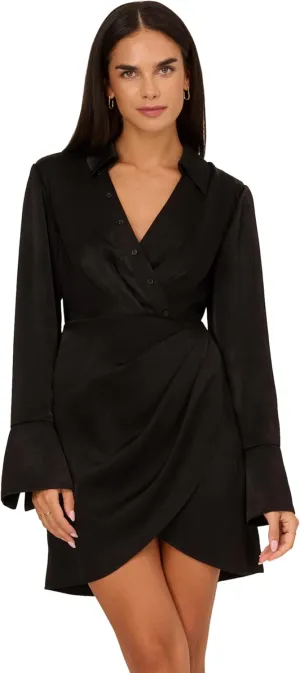 Adrianna Papell Women's Short Satin Dress