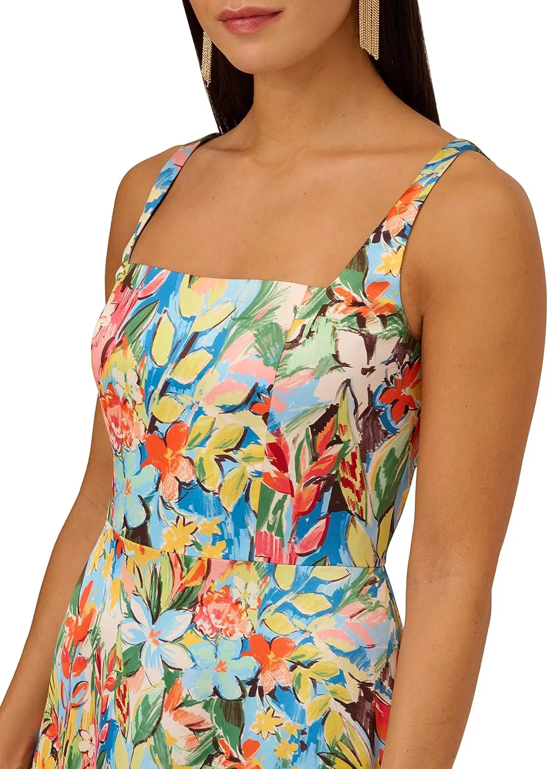 Aidan Mattox Women's Fit and Flare Printed T-Dress