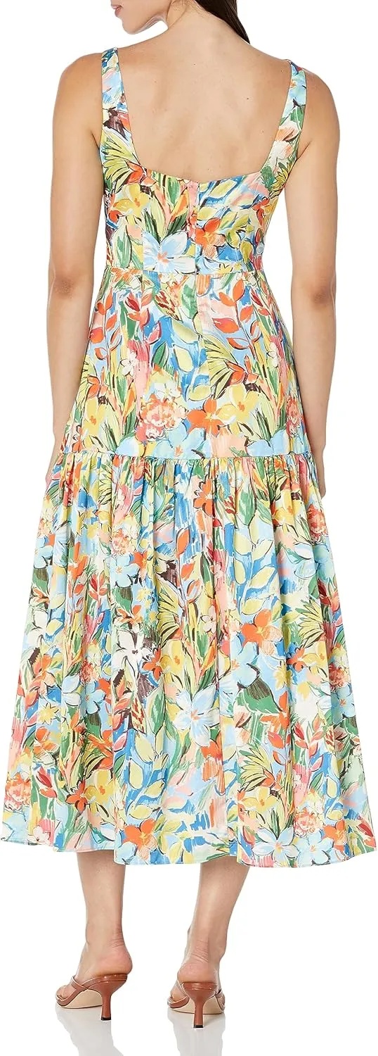 Aidan Mattox Women's Fit and Flare Printed T-Dress