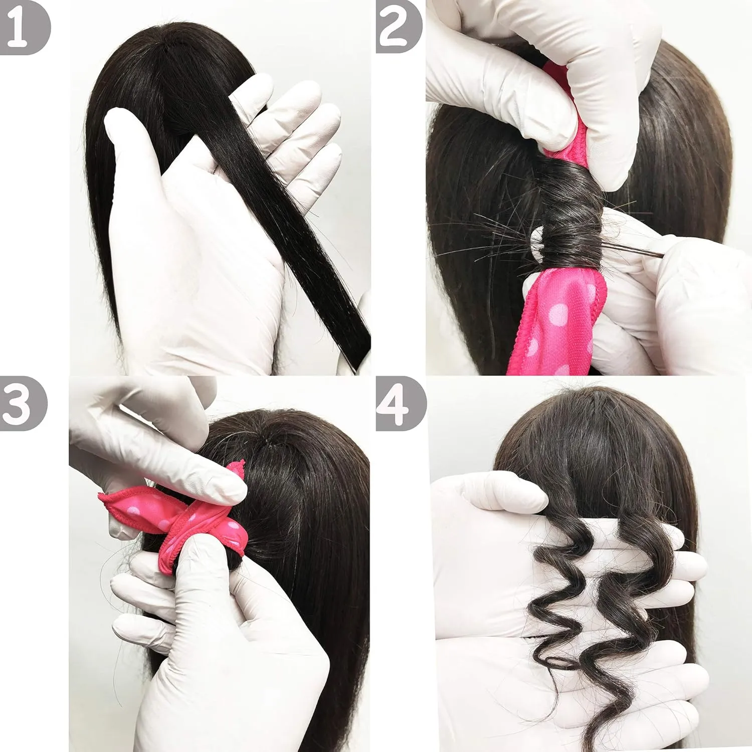 Aimin Soft Curlers for Overnight Heatless Curls, No Heat Foam Rollers for Long Hair, Satin Sponge Curlers (30 pcs, pink)
