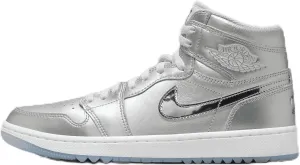 Air Jordan 1 High G NRG Men's Golf Shoes (FD6815-001, Metallic Silver/Photon Dust/White) Size 5