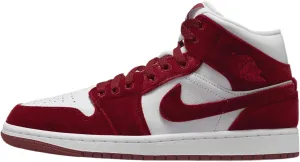 Air Jordan 1 Mid SE Women's Shoes (FZ3334-100, White/Black/White/Team Red) Size 6