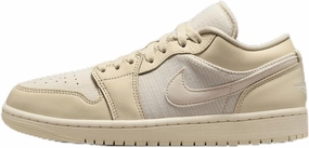 Air Jordan 1 Low SE Women's Shoes (FQ1925-100, Muslin/Sail/Coconut Milk/Legend Pink) Size 8