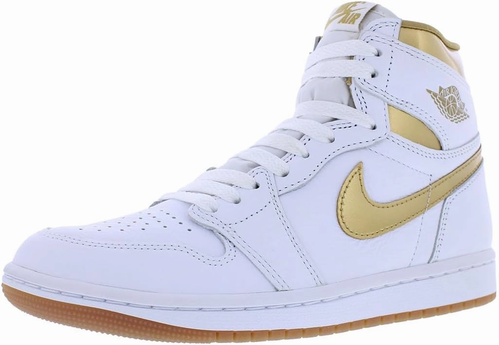 Air Jordan 1 Retro High OG White Gold Women's Shoes (FD2596-107, White and Gold) Size 11