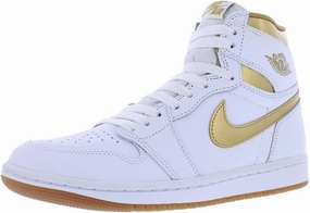 Air Jordan 1 Retro High OG White Gold Women's Shoes (FD2596-107, White and Gold) Size 11