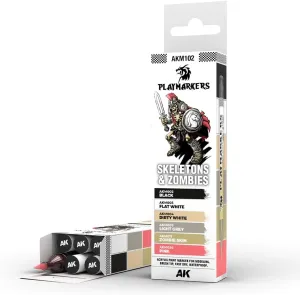 AK Interactive PLAYMARKERS SET AKM102 SKELETONS & ZOMBIES (6x)