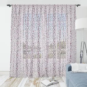Ambesonne Leopard Print Tulle Curtains with Rod Pocket, Pink and Black Colored Girlish Pattern Savannah Savannah Wildlife Theme, Sheer Drape for Wedding Party 2 Panels, 108" x 72", White Black Pink