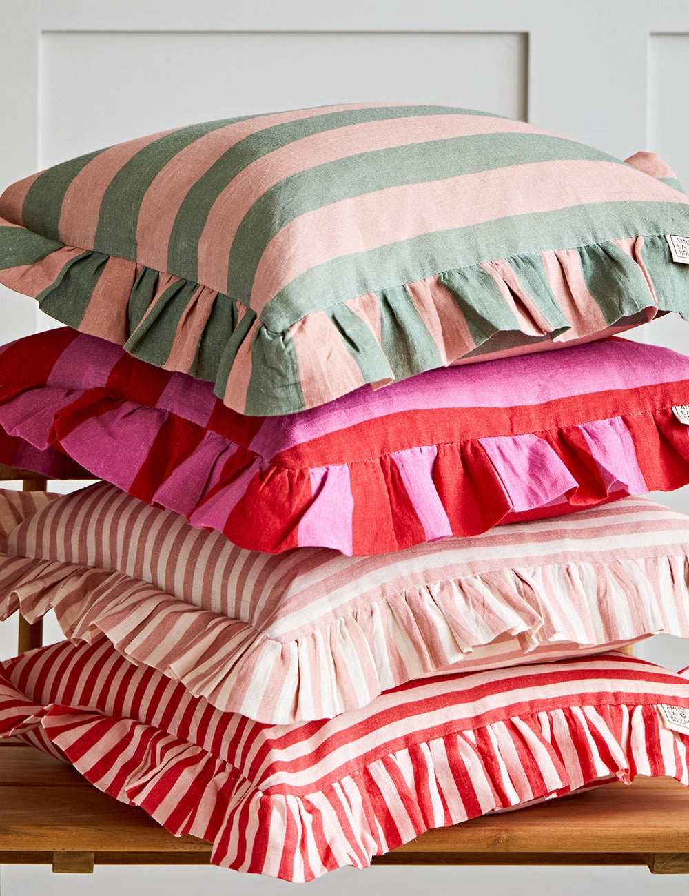 Amuse La Bouche Blush Candy Stripe Ruffle Cushion