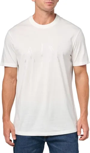 Armani Exchange Men's A|x Large Logo Black and Gold T-Shirt