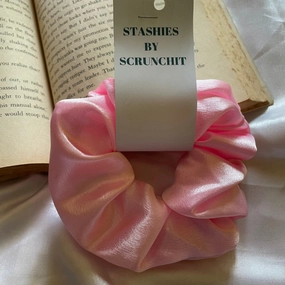 Baby Pink Zipper Scrunchie