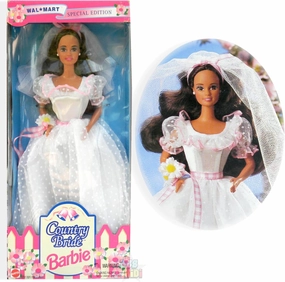 Barbie Country Bride Doll (Brunette) Wal Mart Special Edition (1994)