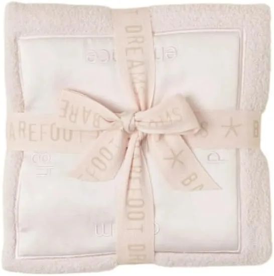 Barefoot Dreams® CozyChic® Satin Trim Receiving Blanket, Pink, 30"x40"