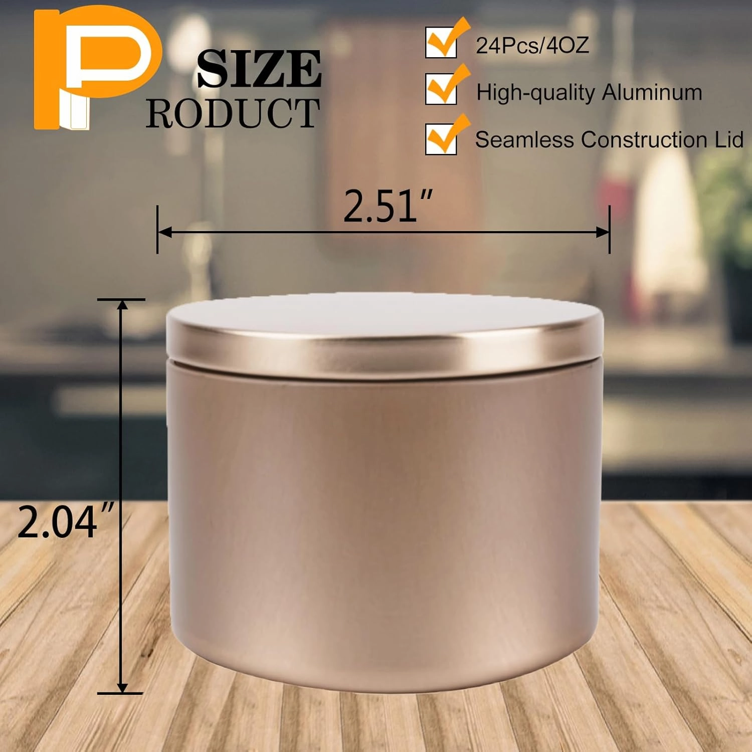 BBAXI 24 PCS 4OZ Rose Gold Candle Tins, Empty Candle Tin with Lids for DIY Candles Making, Matte Full Rose Gold Candle Jars for Candle Making, Empty Metal Candle Container for Making Candles