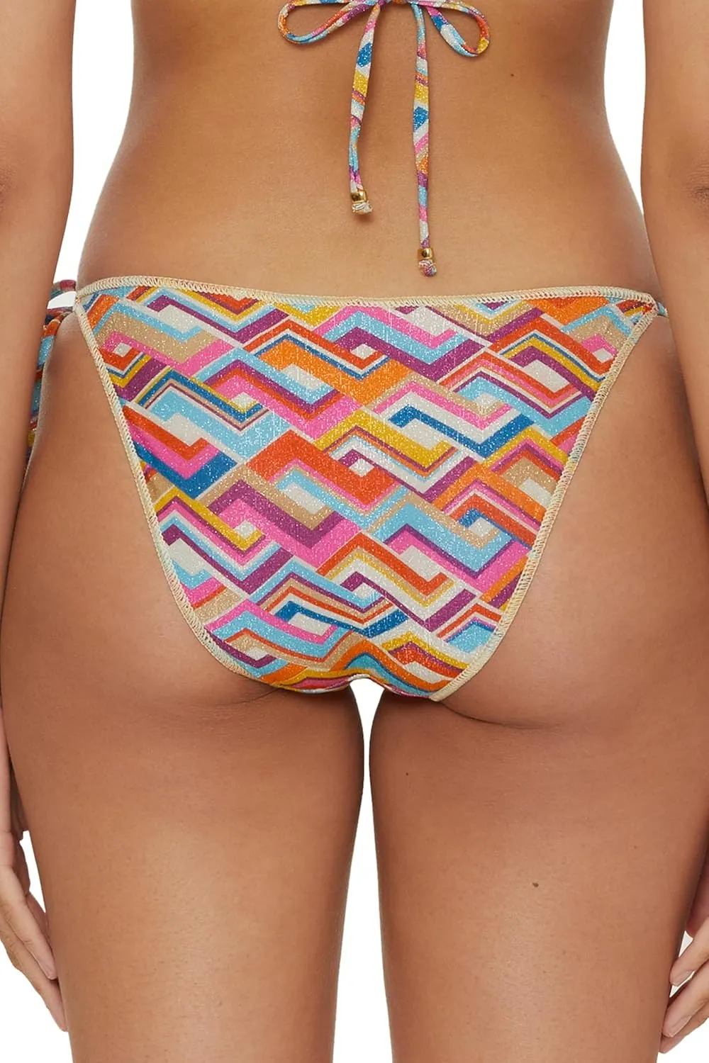 BECCA Women's Standard Color Code Tie Side Bikini Bottom, Cheeky Coverage, Swimwear Separates
