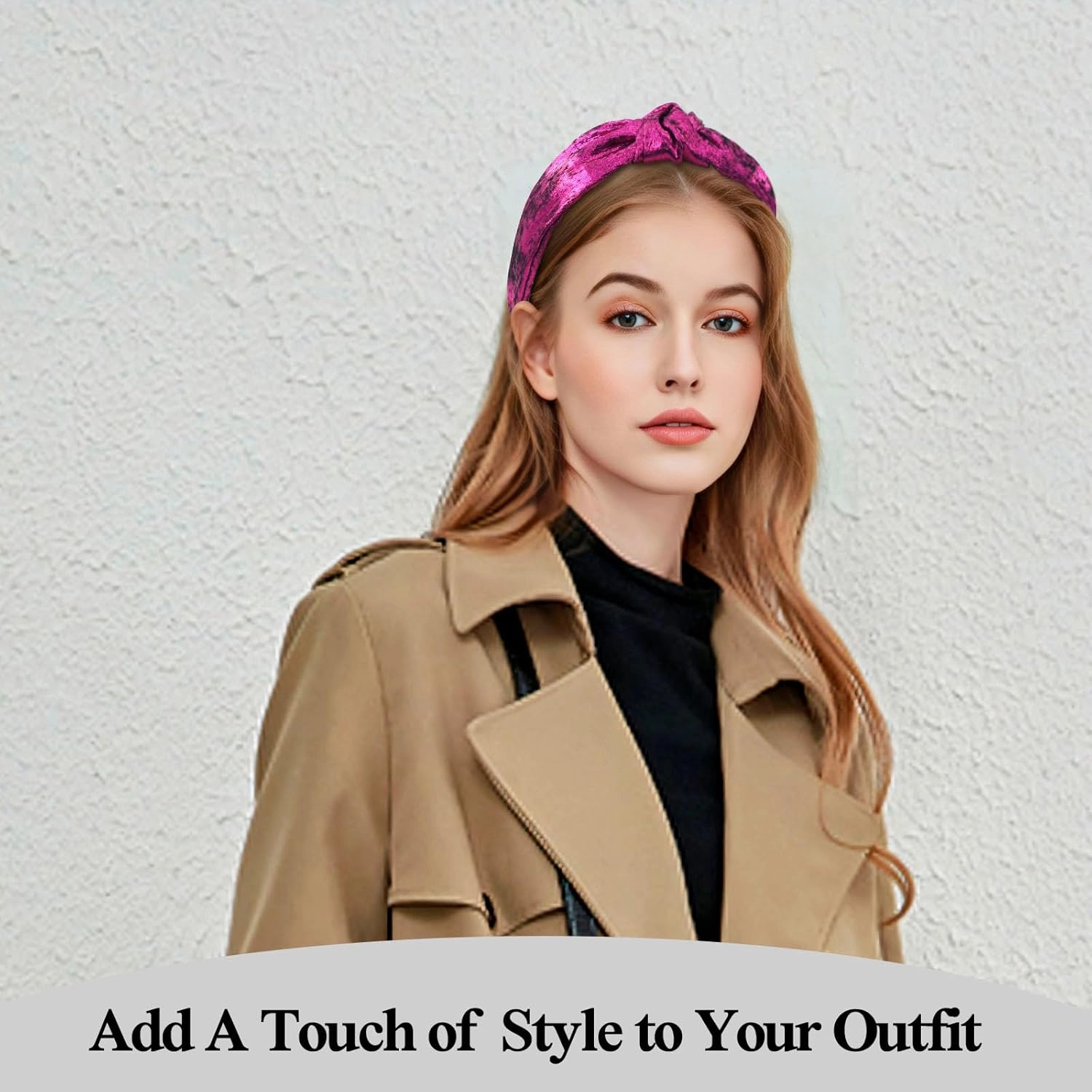 BEGOOD Headbands for Women Metallic Knotted Headband Fashion Top Knot Hairbands Wide Head Band Girls Womens Headbands Turban Hair Accessories 2Pcs