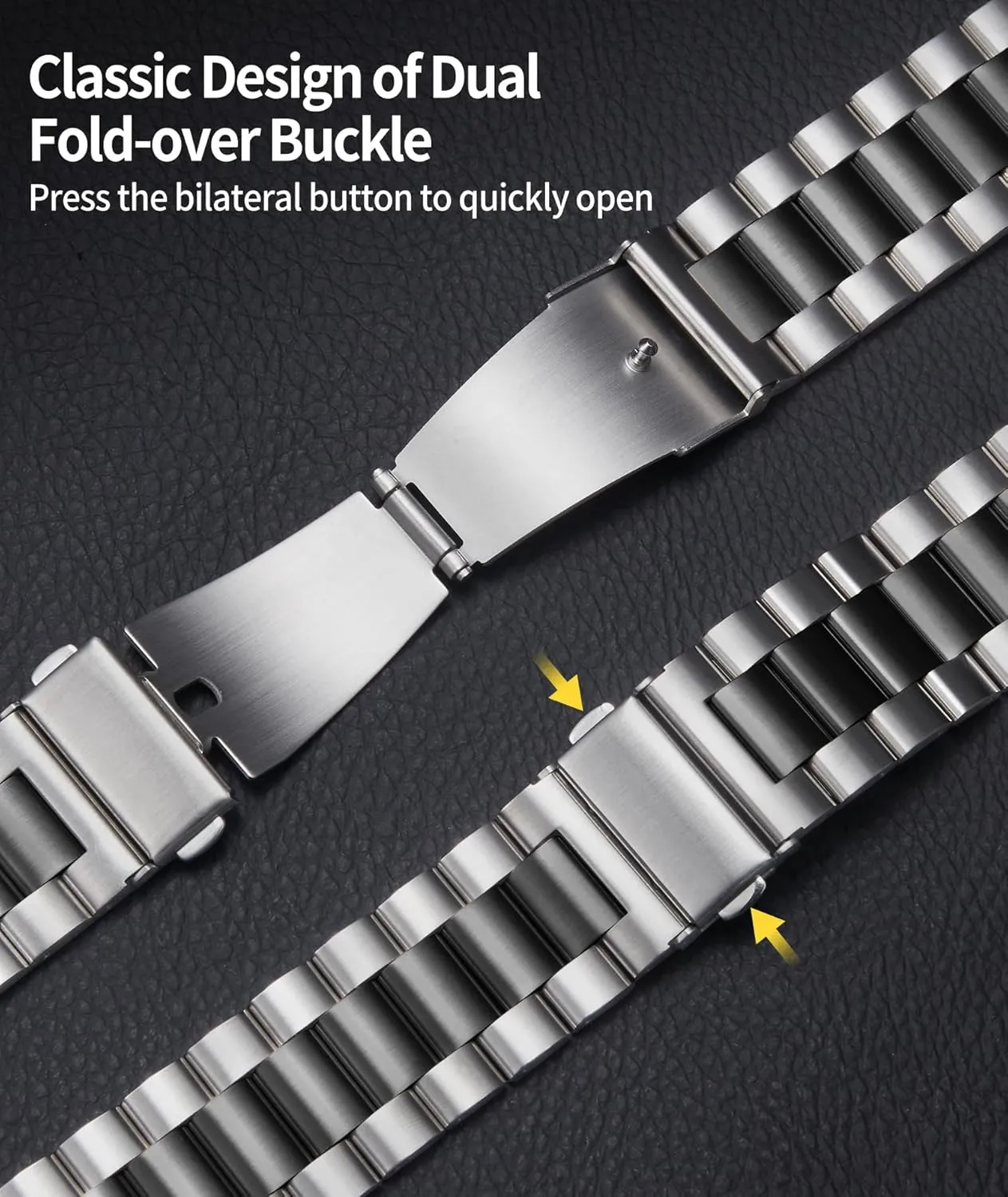 BINLUN Compatible with Apple Watch Band 49mm 46mm 45mm 44mm 42mm 41mm 40mm 38mm Stainless Steel Metal Watch Strap with TPU Watch Case Compatible with iWatch Series Ultra/10/9/8/7/SE2/SE/6/5/4/3/2/1