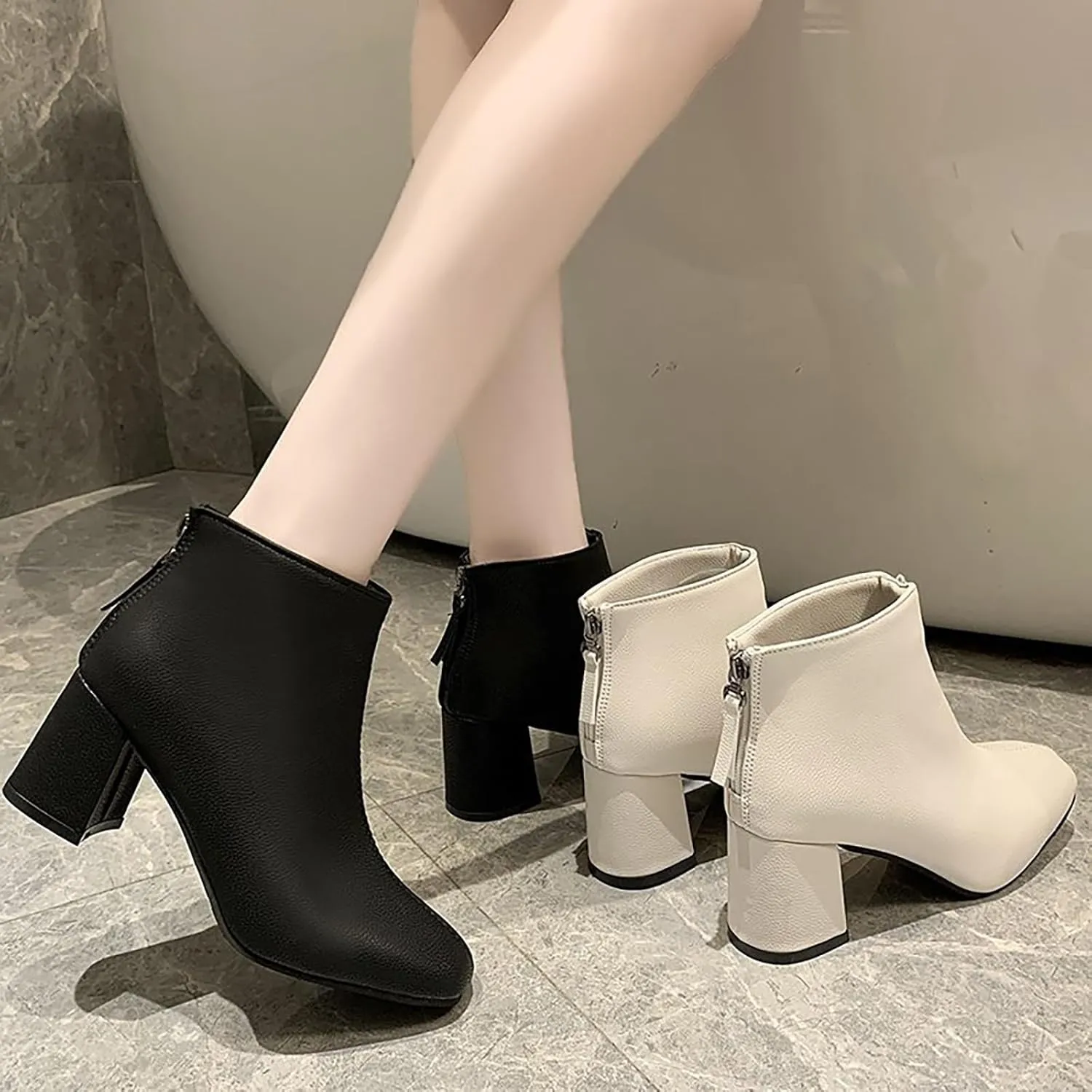 Black Booties Wide Width Ankle Boots for Women Bridal Boots Extra Wide Boots for Women Red Ankle Boots for Women Low Heel Dressy White Ankle Boots for Women with Heel