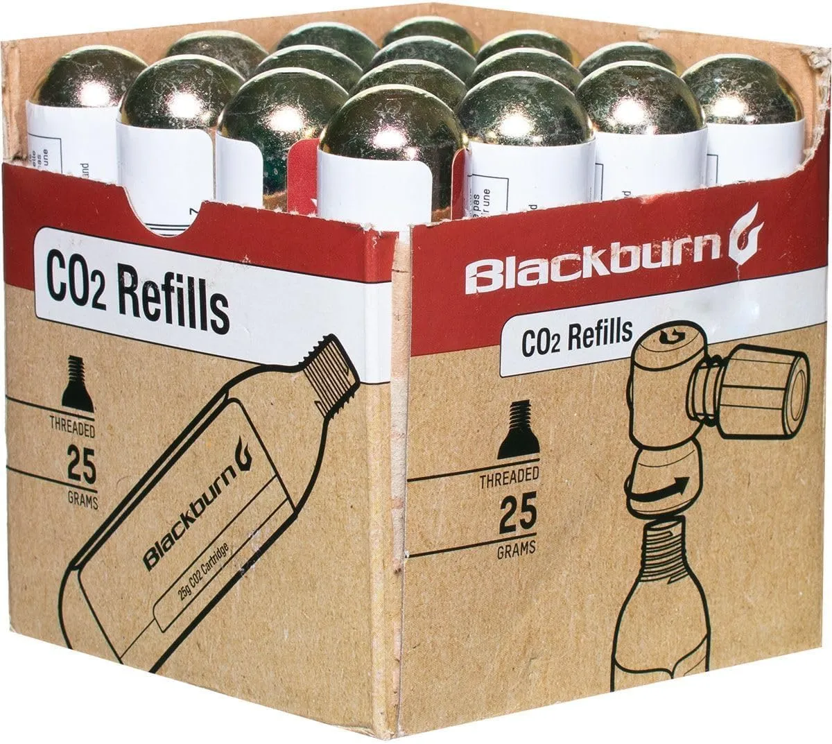 Blackburn 25G Co2 (20 Pk Box) Metallic Silver 16 Count