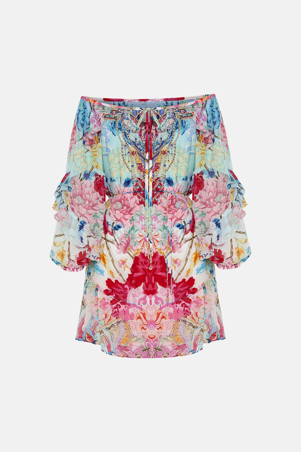 BLOUSON FRILL SLEEVE DRESS GO STAG